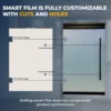 PDLC Switchable, Window Film | Smart Film for Home & Office | Heat Insulation UV Blocking - Clear to Opaque, (Without Transformer)