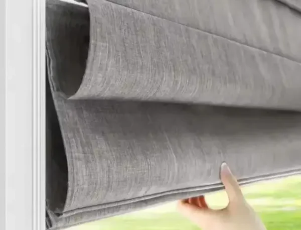 Roman Smart Blinds | Motorized Fabric Window Shades for Home & Office | Remote & App Control – Elegant Design, Soft Folds | Custom Sizes Available