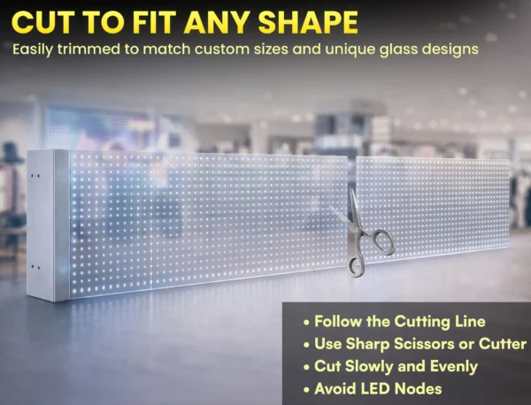 P16 Transparent Flexible Soft Self-Adhesive LED Film for Windows | High-Brightness Crystal Clear LED Display Advertising Film