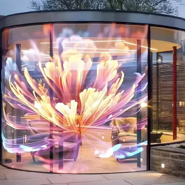 P10 LED film connected with TB2 box for seamless control P10 LED film connected with TB2 box for seamless control