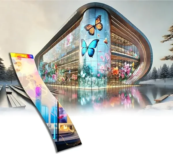 81Zcz2ZifZL._AC_SX679_ P10 Transparent Flexible Soft Self-Adhesive LED Film for Windows | High-Brightness Crystal Clear LED Display Advertising Film