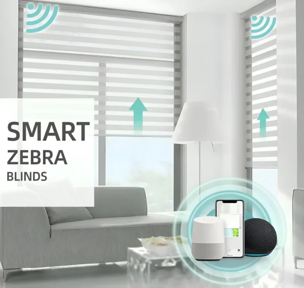 Smart Home Motorized Zebra Blinds