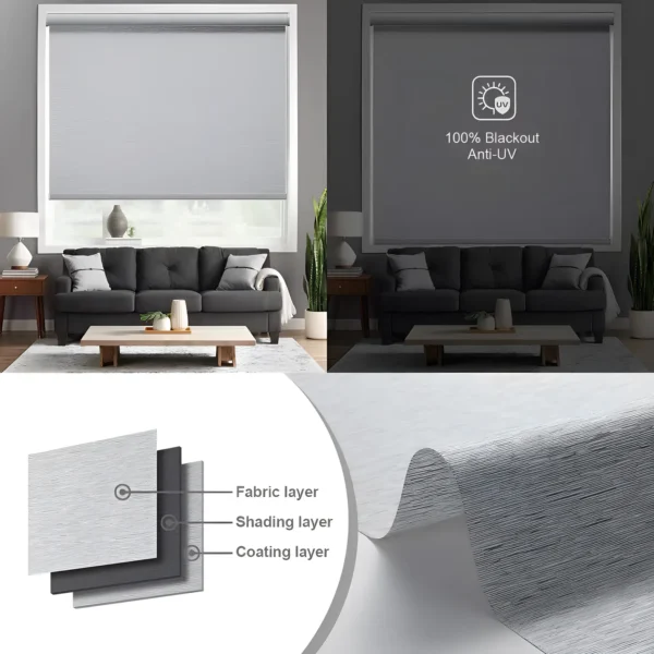 Motorized Roller Blinds | Smart Window Shades for Home & Office | Remote & App Control – Light Filtering, Semi-Blackout, or Full Blackout | Custom Sizes Available