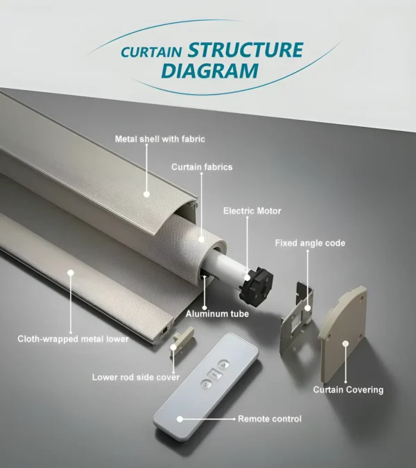 Motorized Roller Blinds | Smart Window Shades for Home & Office | Remote & App Control – Light Filtering, Semi-Blackout, or Full Blackout | Custom Sizes Available