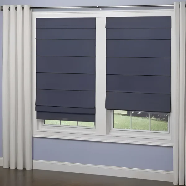 Roman Smart Blinds | Motorized Fabric Window Shades for Home & Office | Remote & App Control – Elegant Design, Soft Folds | Custom Sizes Available