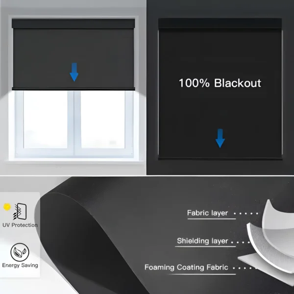 Motorized Roller Blinds | Smart Window Shades for Home & Office | Remote & App Control – Light Filtering, Semi-Blackout, or Full Blackout | Custom Sizes Available