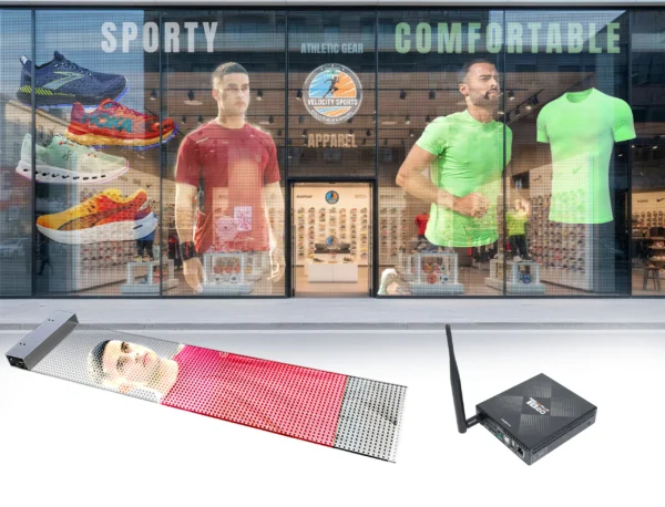 P6 Transparent Flexible Soft Self-Adhesive LED Film for Windows | High-Brightness Crystal Clear LED Display Advertising Film