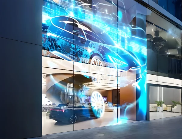 P4 Transparent Flexible Soft Self-Adhesive LED Film for Windows | High-Brightness Crystal Clear LED Display Advertising Film