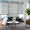 Zebra Smart Blinds | Motorized Dual Layer Day & Night Shades for Home & Office – Adjustable Light, Privacy, and Modern Style | Custom Sizes Available