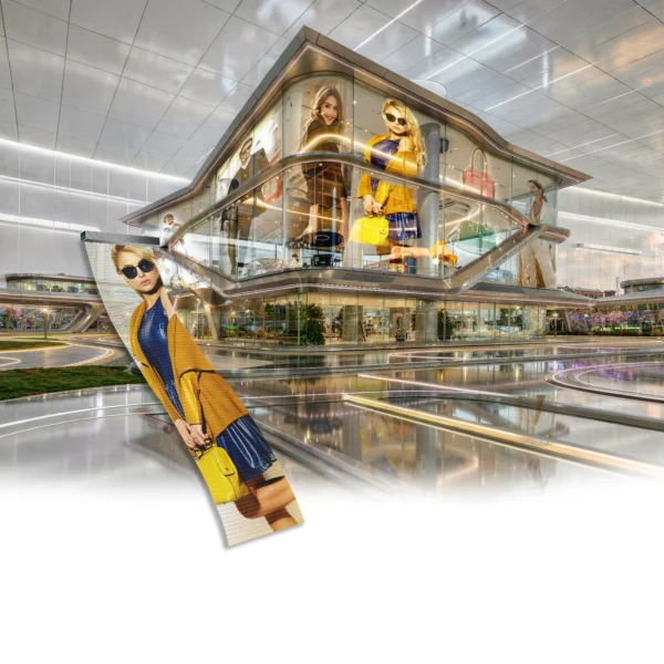 P4 Transparent Flexible Soft Self-Adhesive LED Film for Windows | High-Brightness Crystal Clear LED Display Advertising Film