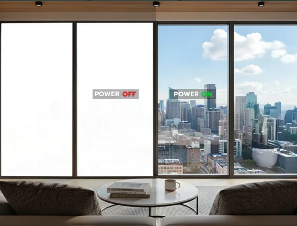Non-Adhesive PDLC Smart Film | Switchable Glass Film for Home & Office | Heat Insulation UV Blocking – Clear to Opaque, (Without Transformer)