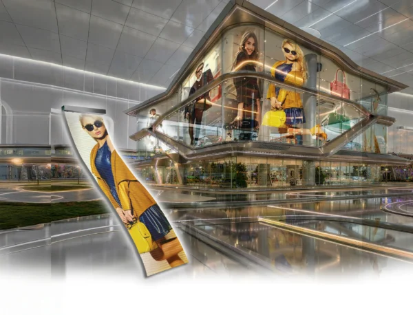 P4 Transparent Flexible Soft Self-Adhesive LED Film for Windows | High-Brightness Crystal Clear LED Display Advertising Film