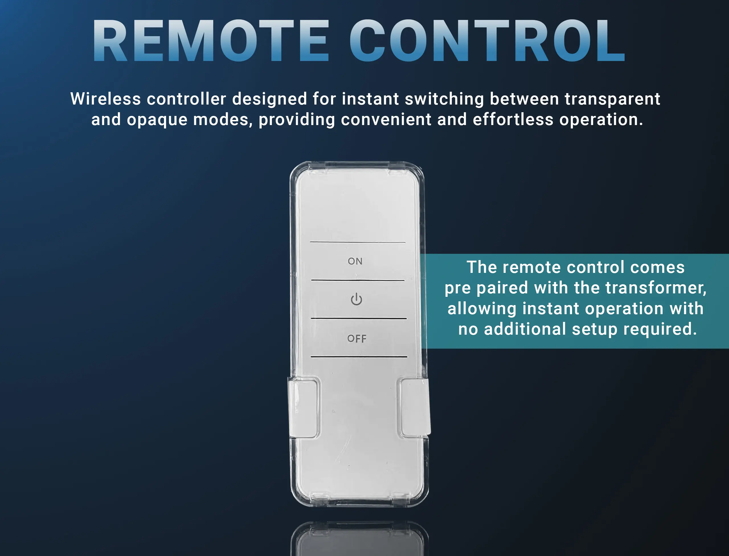 Remote Control Window Film Smart Film Transformer | PDLC Transformer with Remote