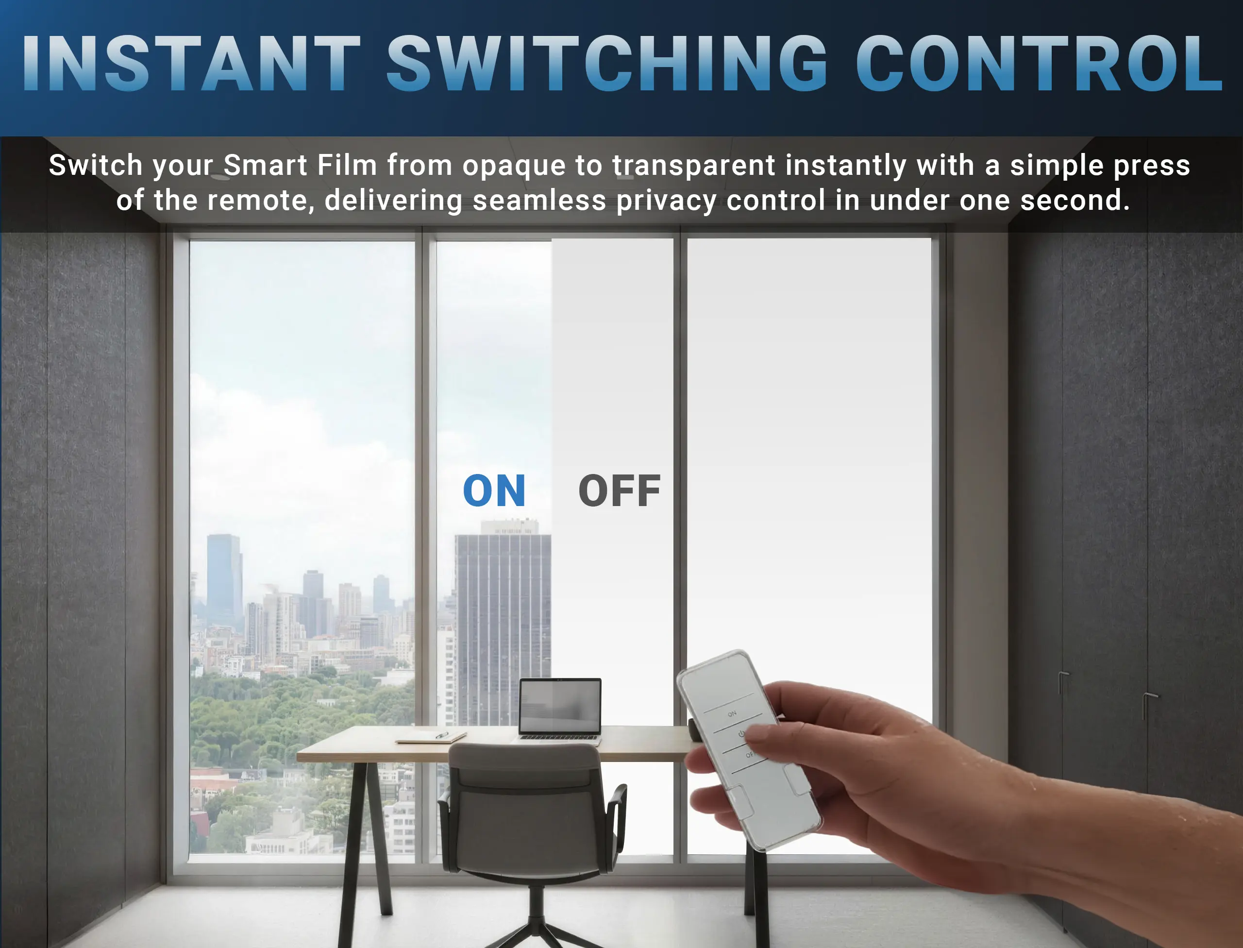 Remote Control Window Film Smart Film Transformer | PDLC Transformer with Remote