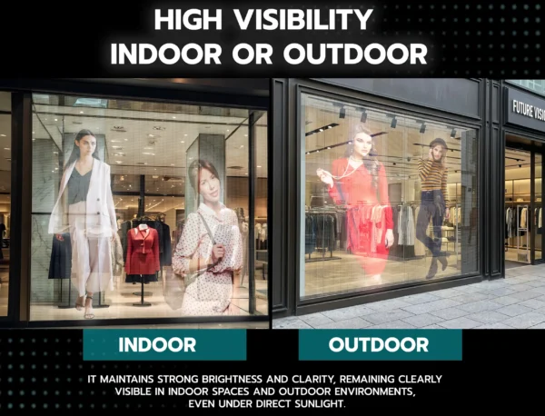 P4 Transparent Flexible Soft Self-Adhesive LED Film for Windows | High-Brightness Crystal Clear LED Display Advertising Film