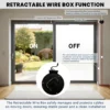 Retractable Wire Box for PDLC Smart Film | Cable Management for Switchable Privacy Glass, Sliding Doors & Windows | Flexible Wiring System for Smart Glass Film Installation