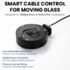 Retractable Wire Box for PDLC Smart Film | Cable Management for Switchable Privacy Glass, Sliding Doors & Windows | Flexible Wiring System for Smart Glass Film Installation