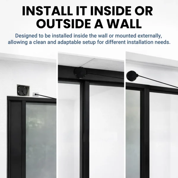 Retractable Wire Box for PDLC Smart Film | Cable Management for Switchable Privacy Glass, Sliding Doors & Windows | Flexible Wiring System for Smart Glass Film Installation