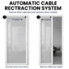 Retractable Wire Box for PDLC Smart Film | Cable Management for Switchable Privacy Glass, Sliding Doors & Windows | Flexible Wiring System for Smart Glass Film Installation